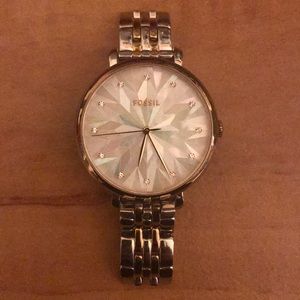 Fossil opal faced watch EUC